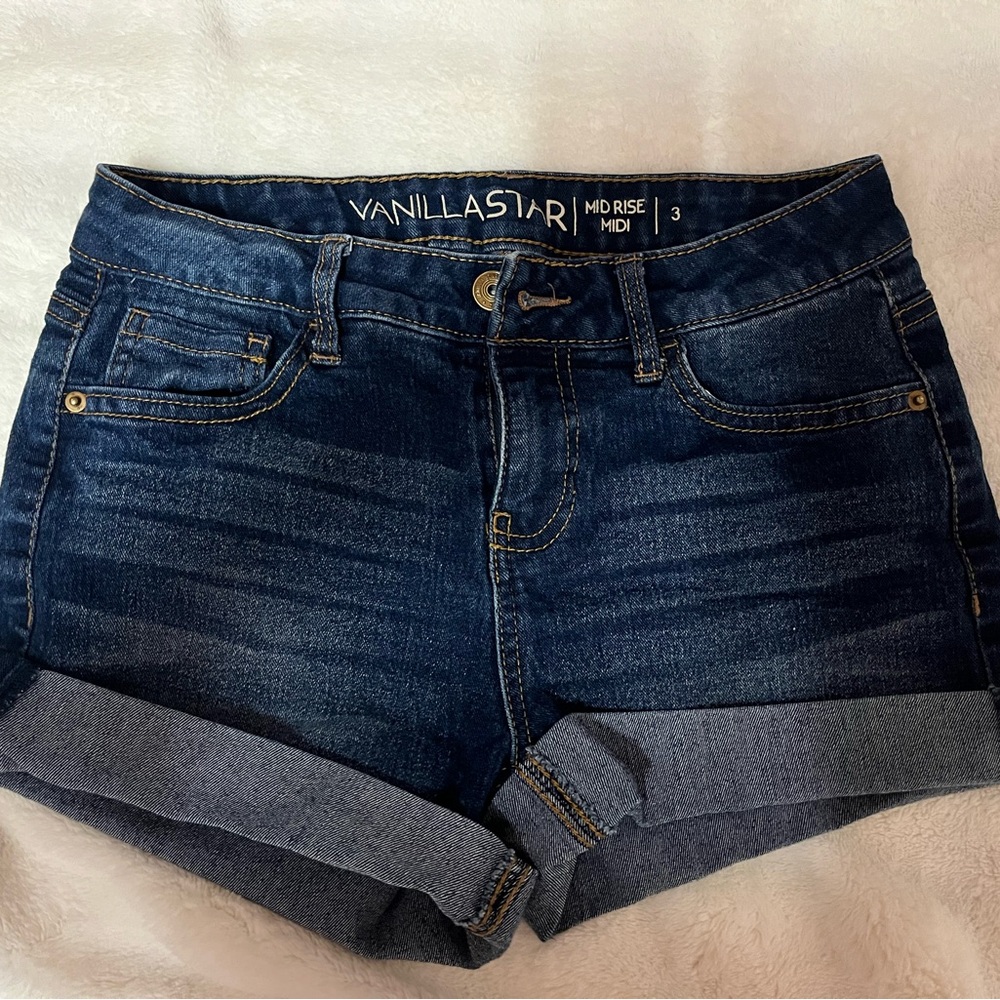 Vanilla Star Women's Blue Denim Shorts